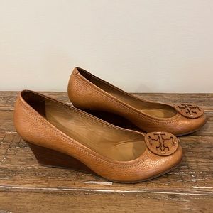 Tory Burch “Sally” Royal Tan Tumbled Leather